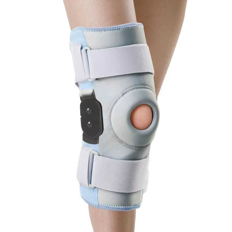 Шарнирный бандаж (ортез) на коленный сустав с фиксирующим кольцом